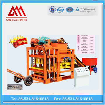 QTJ 4-25 simple production line / concrete brick making machine
