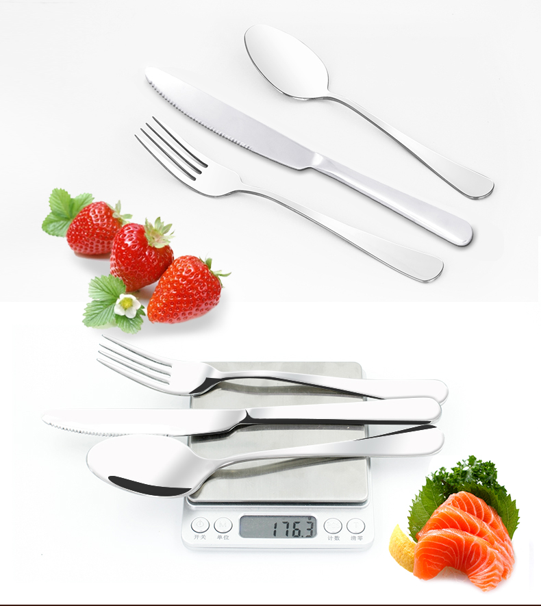 High Quality Main Table Fork and Knife Spoon Set YKL-FLAT-C4 Hotel Stainless Steel Flatware