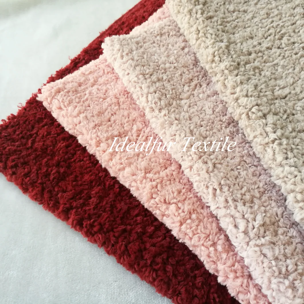 Pink Imitation Wool Fleece Fake Fur