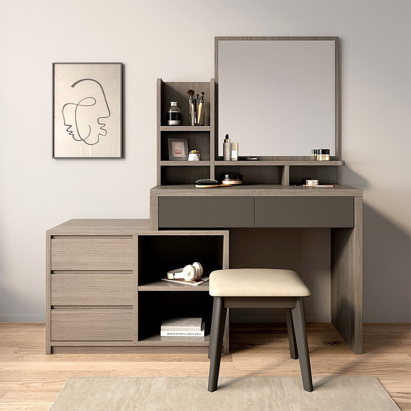 Makeup Organizer Table With Mirror