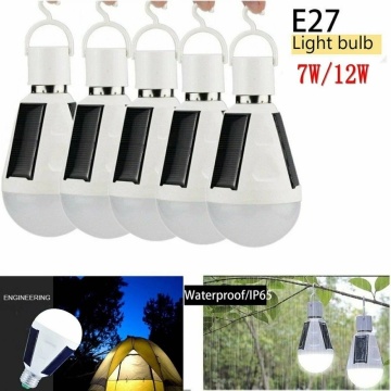 E27 recarregável led lâmpada solar