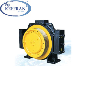 Gearless motor traction machine for elevators