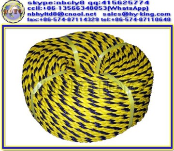 3 stands twisted pe rope / poly tiger rope / color pe rope