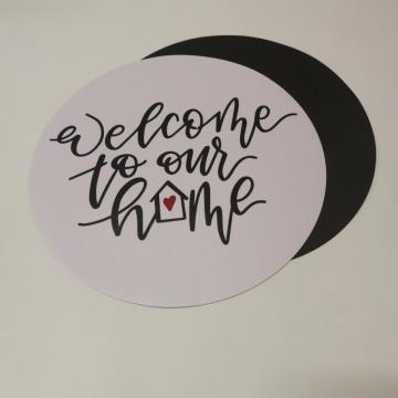 Advertising circle shaped custom magnet sticker