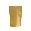 Tangani logo OEM dicetak DOYPACK Kertas Kraft Putih dengan Window Bio Coffee Bag