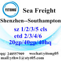Shenzhen Sea Freight Shipping Services to Southampton
