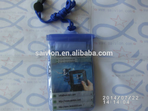 Clear PVC waterproof phone bag for phone with earphone and armband