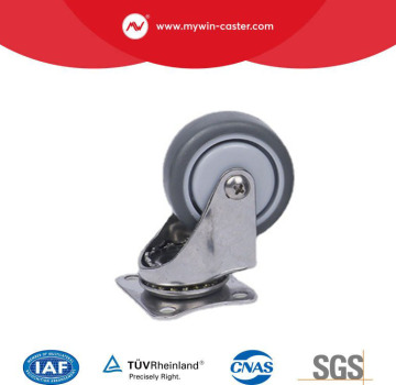 Light Duty Stainless Steel Plate Swivel PP Caster Wheels