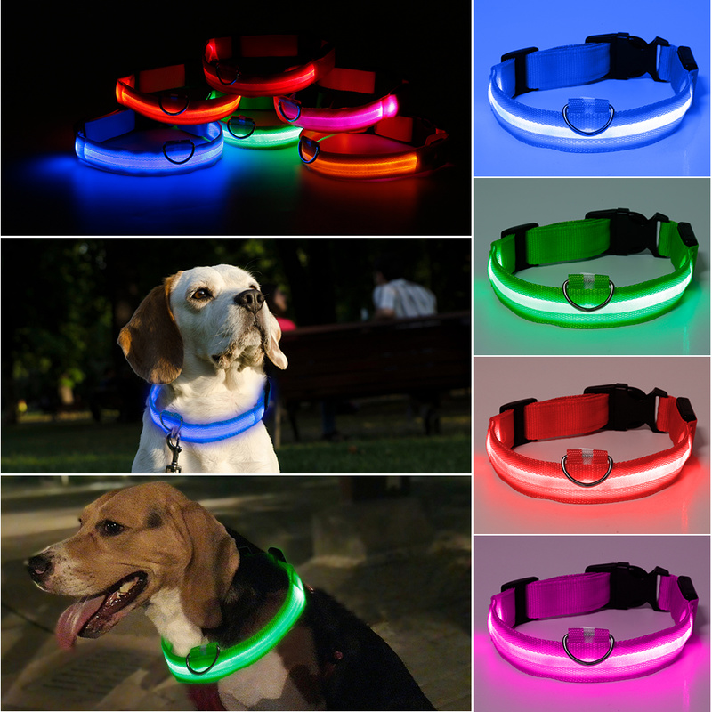 Hot Selling Factory Direct Sale LED Flashing Pet Collar Glowing Dog Collar For Safety Walking Pet and Against Pet Lost