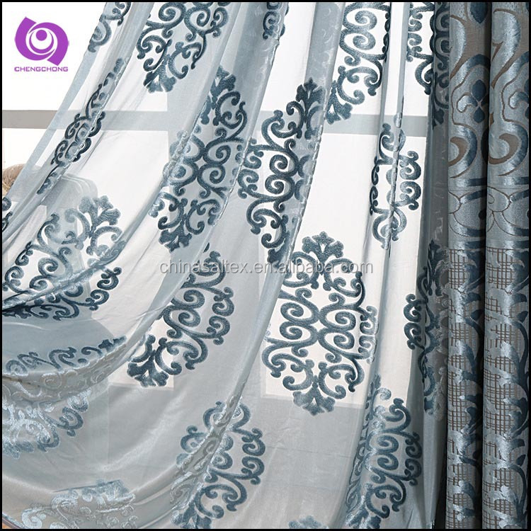 Best Sale Jacquard Design Velvet Fabric Living Room Curtains