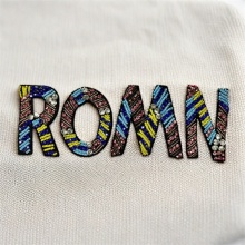 Wholesale Beaded Crystal Fabric Rhinestone Appliques and Iron-On Letters