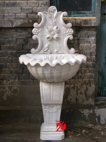 Natural White Marble Washing Sink