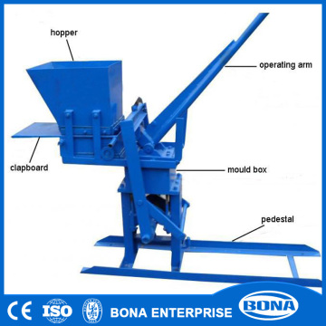 Small scale qmr2-40 clay low cost manual block machine price