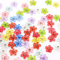 100pcs 10mm Resin Flower with Rhinestone Flatback Transparent Cabochon for Kids Girls DIY Jewelry Nail Art Decor Beads Crafts