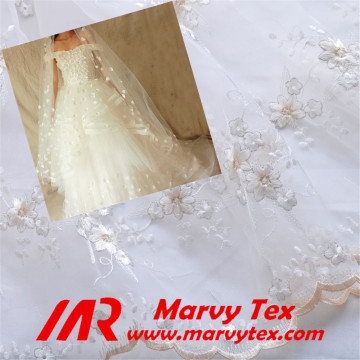 cotton spandex tulle lace fabric for wedding dress