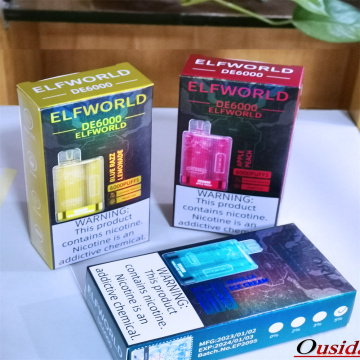 Disposable Vape ElfWorlfd DE6000 Fruit Flavors