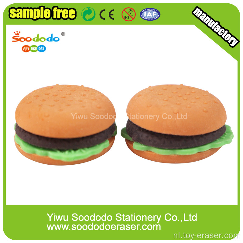 Hamburger ECO-TPR Groothandel Eraser Sets