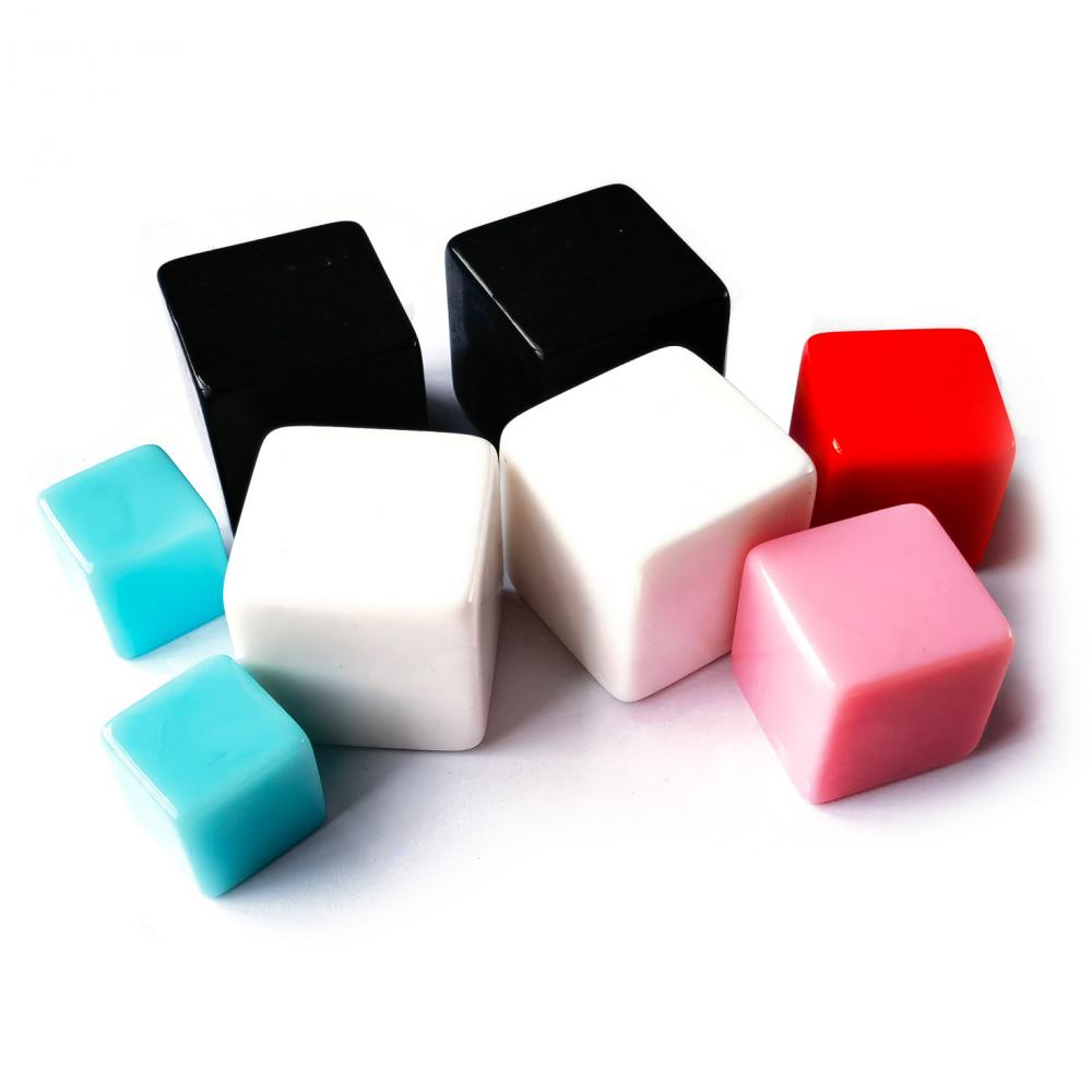 Пустые кубики 6 сторон, пустая подсчетная трубка разных размеров и цветов