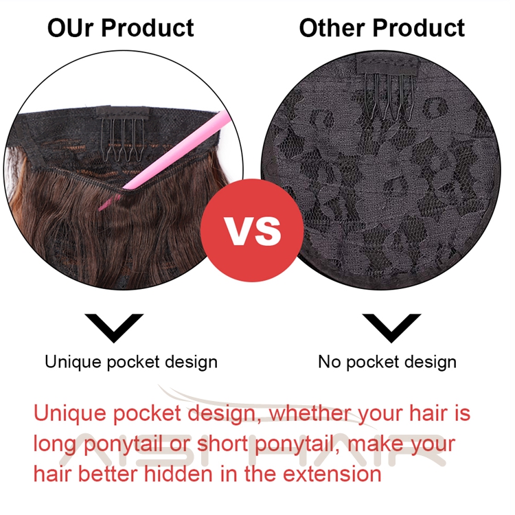 Cheap African Heat Friendly Resistant Brown Long Curly Ponytail Warp Synthetic Extension Braid Hair For Women