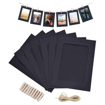 DIY Wall Photo Display Kit - Craft Paper Frames & Clips for Memories