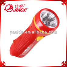 Red color plastic shell rechargeable flashlights led