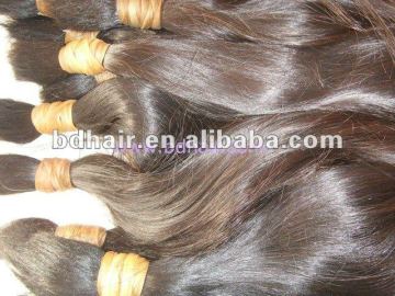 Virgin hair bulk, Natural color remy human hair bulk