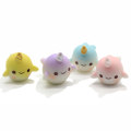 Kawaii Narwhal Dolphin Cartoon 3D Resin Miniature Art Supply Fai da te Craft Scrapbooking