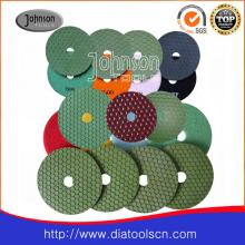 Diamond dry polishing pad