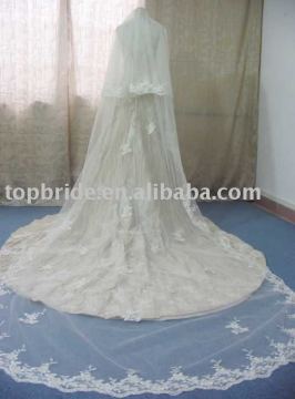 long wedding veil V005