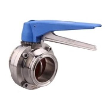 Stainless steel butterfly valve tri-clamp butterfly valve with blue trigger handle