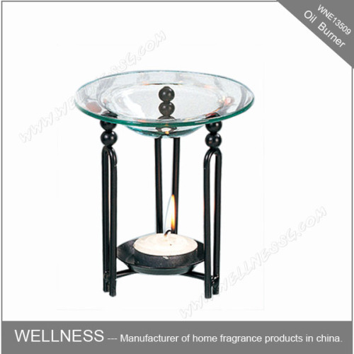 personalized glass oil burner with tealight