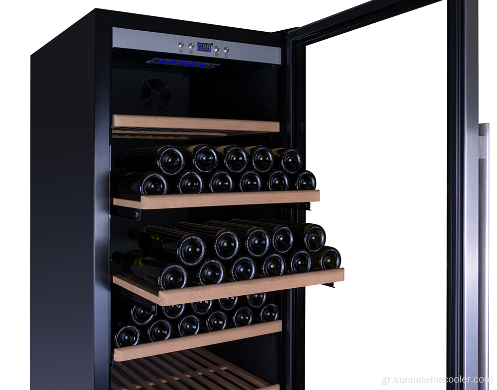 Μεγάλος χώρος freestanding192 μπουκάλια ψυγείο κρασιού ψύκτη κρασιού