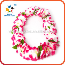 party decoration artificial fabric hawaii flower necklace lei,LED flower necklace,artificial flower necklace