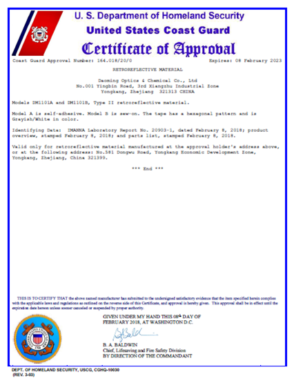 Uscg Solas Certificate