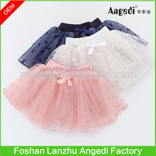 Toddler Girls skirt tutu dress flower stitch mesh ballet skirt