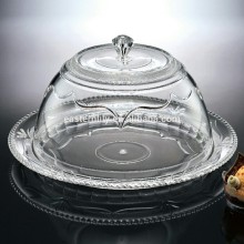 Acrylic transparent covered cake plate with dome
