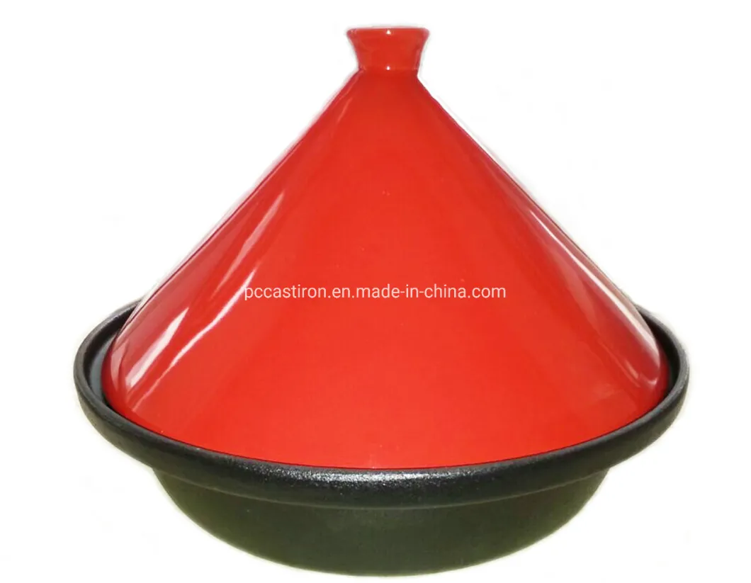 Enamel Cast Iron Tagine Pot with Ceramic Lid BSCI, FDA, LFGB Approved