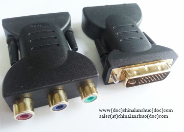 DVI(24+5) male to 3 RCA Female adapter