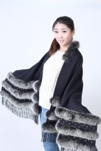 High-end cashmere and wool tippet