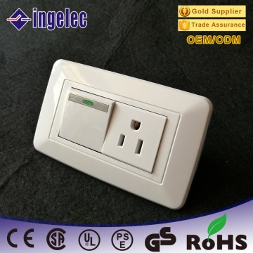 Wholesale Price Hot Sale American Electric 3 Pin Wall Socket with Wall Switch