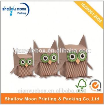 Customized paper novel bird shape cute gift box gift packaging box