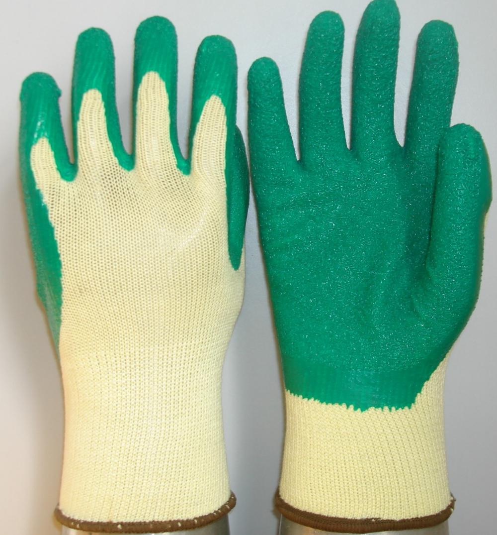 Guantes con palma de látex