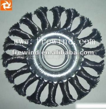 Twisted wire wheel brush