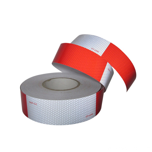 Rood Wit Retro Reflecterende Tape