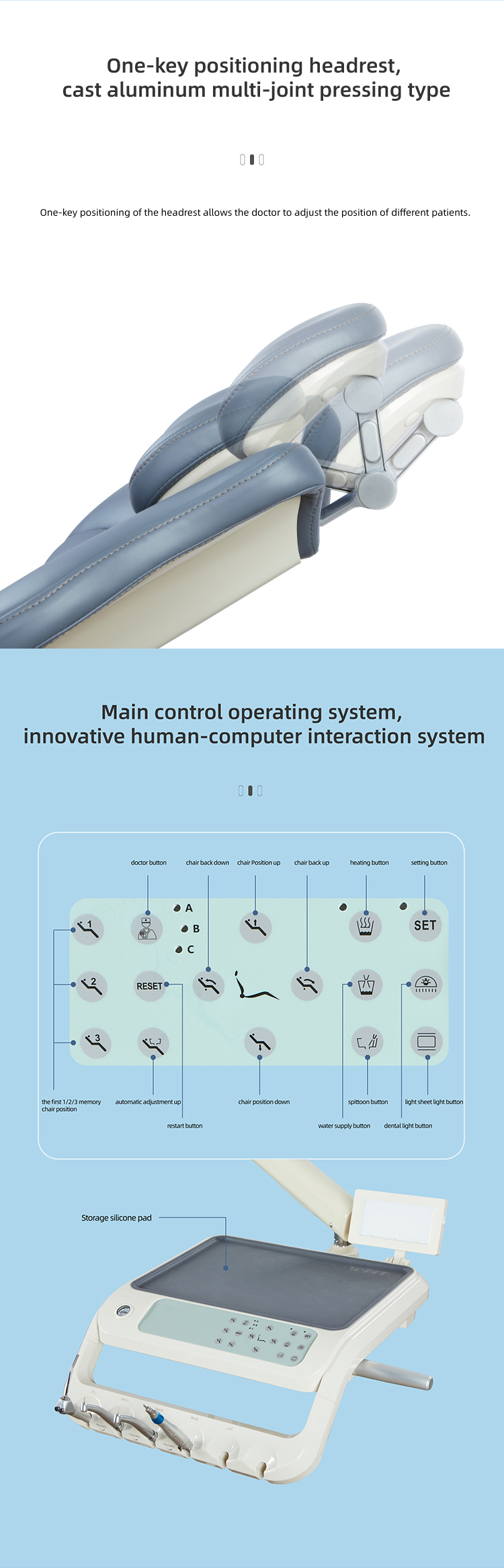 Hydraulic Dental unit with  hydraulic pump system