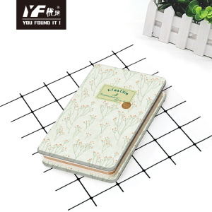 Custom flower life style cute metal cover notebook hardcover diary