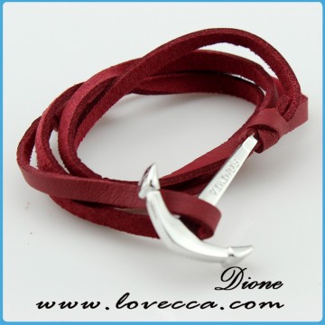 Anchor Mens Bracelet Mens Leather bracelet Cuff Nautical Rope Bracelet