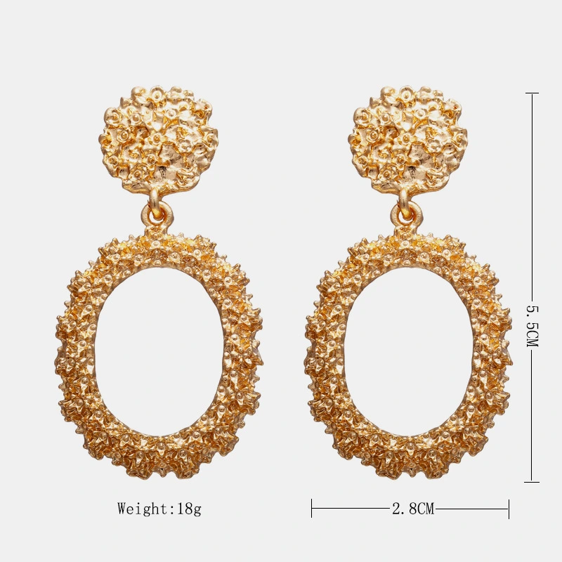 The Manufacturer Is Stocking a New Crop of Fashionable Earrings with Geometric Alloy Lacquered and Plated Earrings