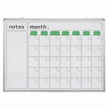 wall mounted magnetic dry erase white board with grid lines painting