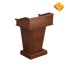 Modern Metal Frame Lectern with Wooden Top